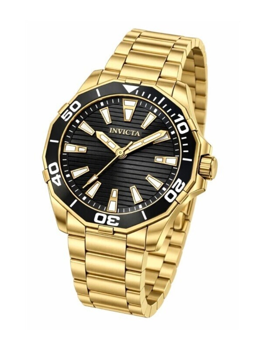 Invicta Pro Diver Meridian Men's Quartz Watch 46mm Gold/Black 69236 NIB